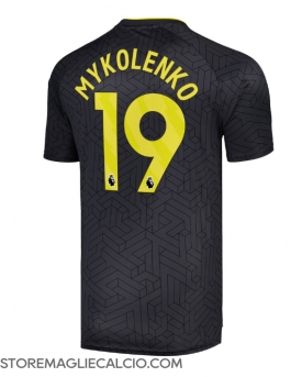 Everton Vitaliy Mykolenko #19 Maglia Gara Trasferta Repliche 2024-25